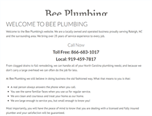 Tablet Screenshot of bee-plumbing.com